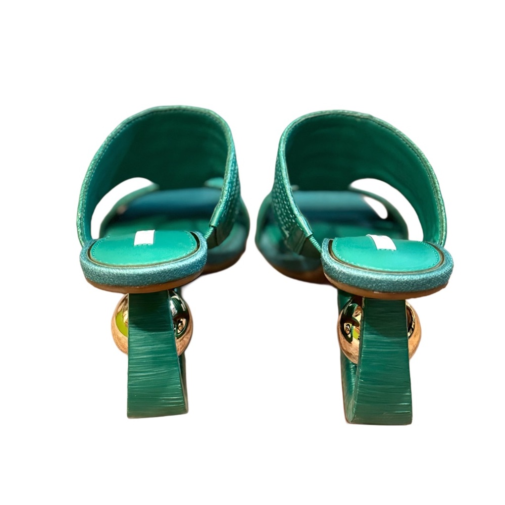 Gianni Bini Ornamented Architectural Wedge Slide Sandals Size 8 NWOT - Picture 4 of 7
